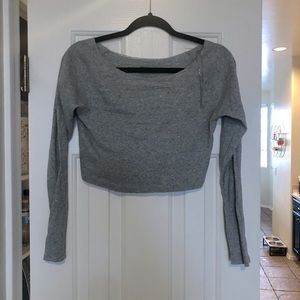 Ribbed long sleeve crop top